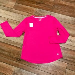🎣NWT Reel Legends V-Neck Uv Dry Fit Pink Sz L